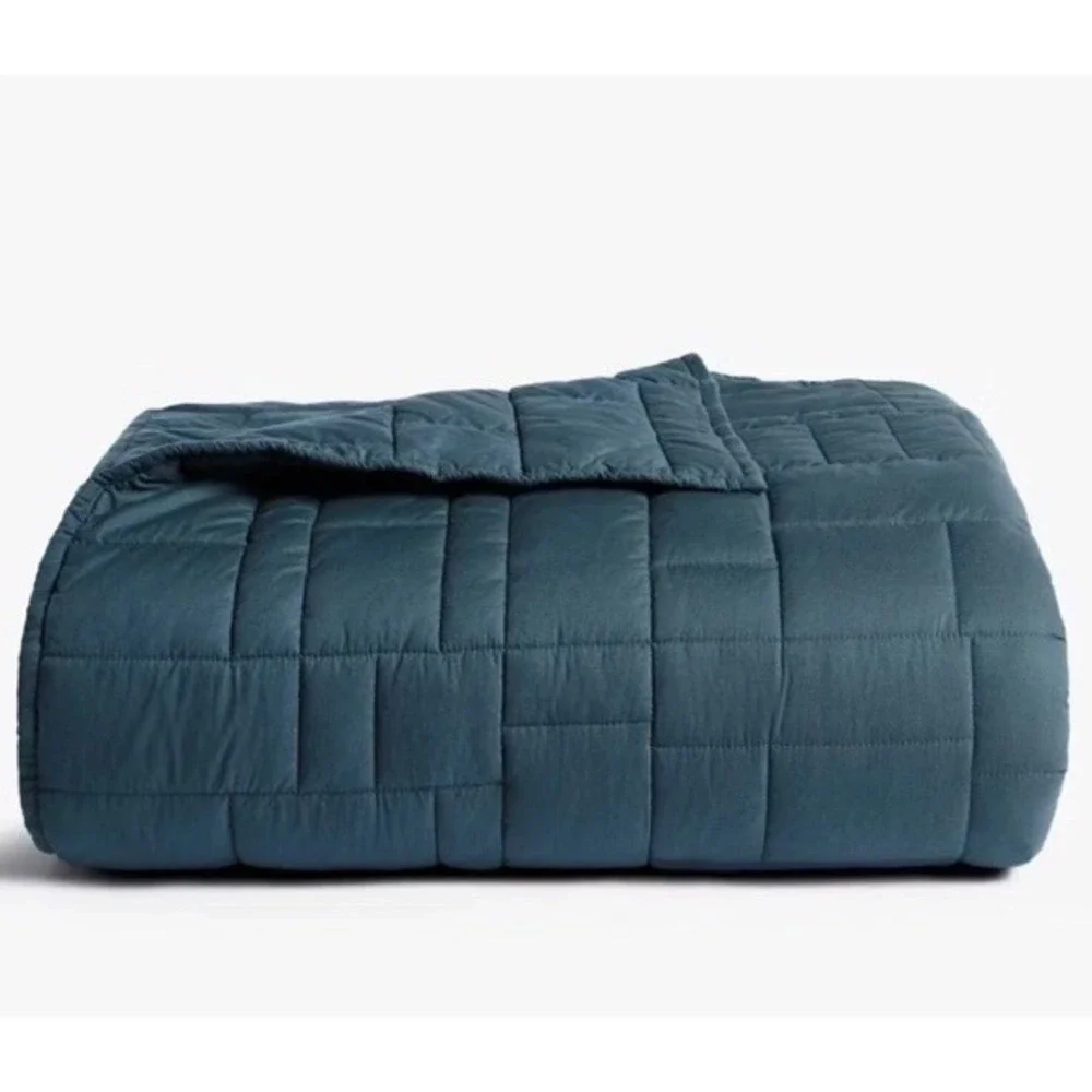 Parachute King / California King Cozy Block Quilt - COVE